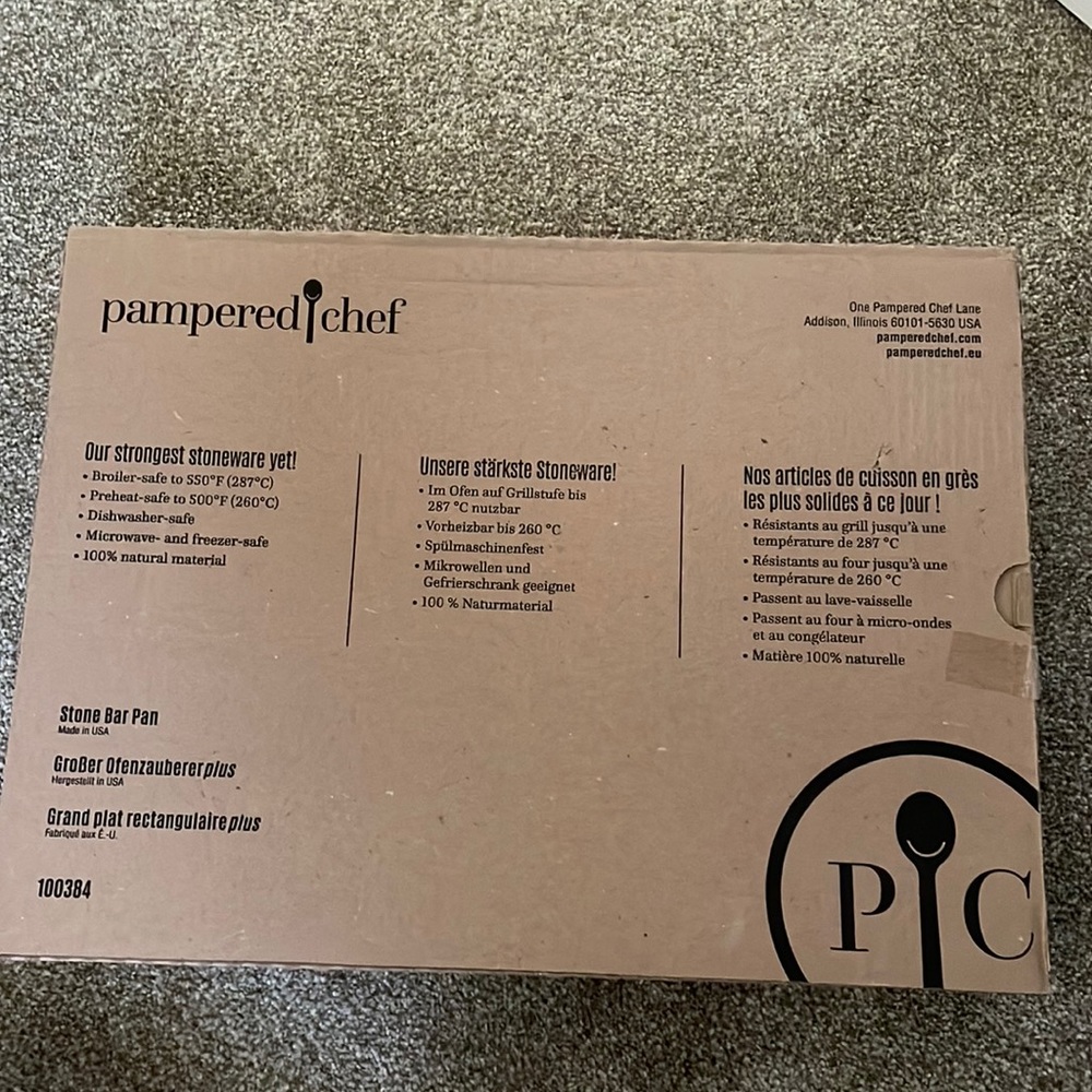 Pampered Chef Stone Bar Pan